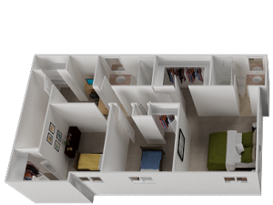 Edgefield Floor Plan Edgefield Floor Plan at Westview Heights Apartments, Portland, OR